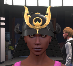 Kabuto samurai helmet, female, front.png