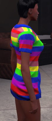 Slash collar stripped shirt, rainbow, side.png