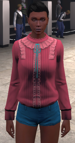 Frilled shirt, dark pink, front.png