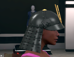 Kabuto samurai helmet, female, side.png