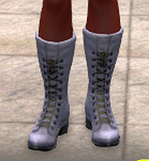 Vintage boots, white, front.png