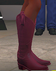 Western boots, light purple, side.png