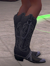 Western boots, dark blue, side.png